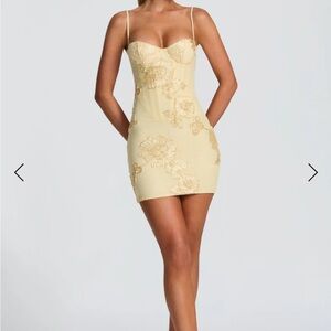 Elegant Yellow Floral Mini Dress